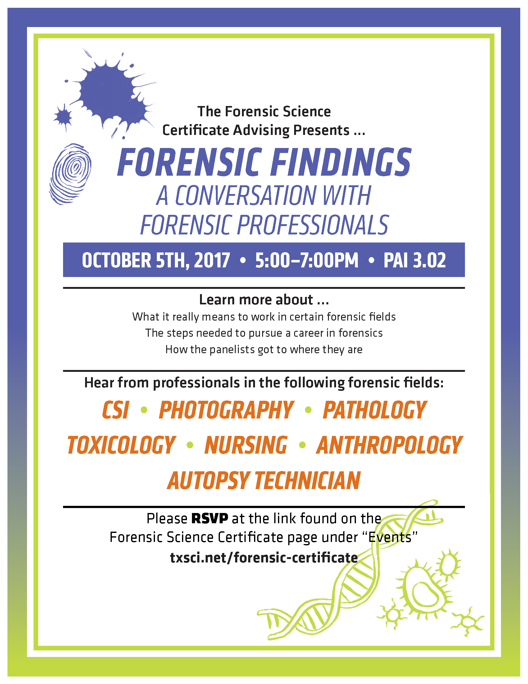 Forensic Findings Flyer 8 5X11In143
