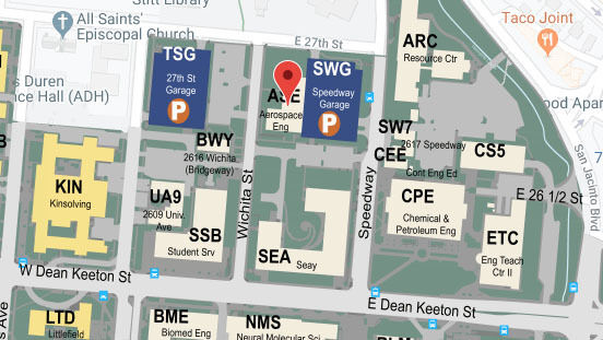 Building map location for Department of Aerospace Engineering and Engineering Mechanics